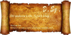 Draskovich Szelina névjegykártya